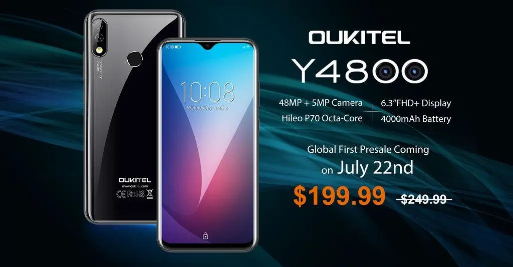oukitel y4800 coming soon with 4000mah battery and 48mp camera