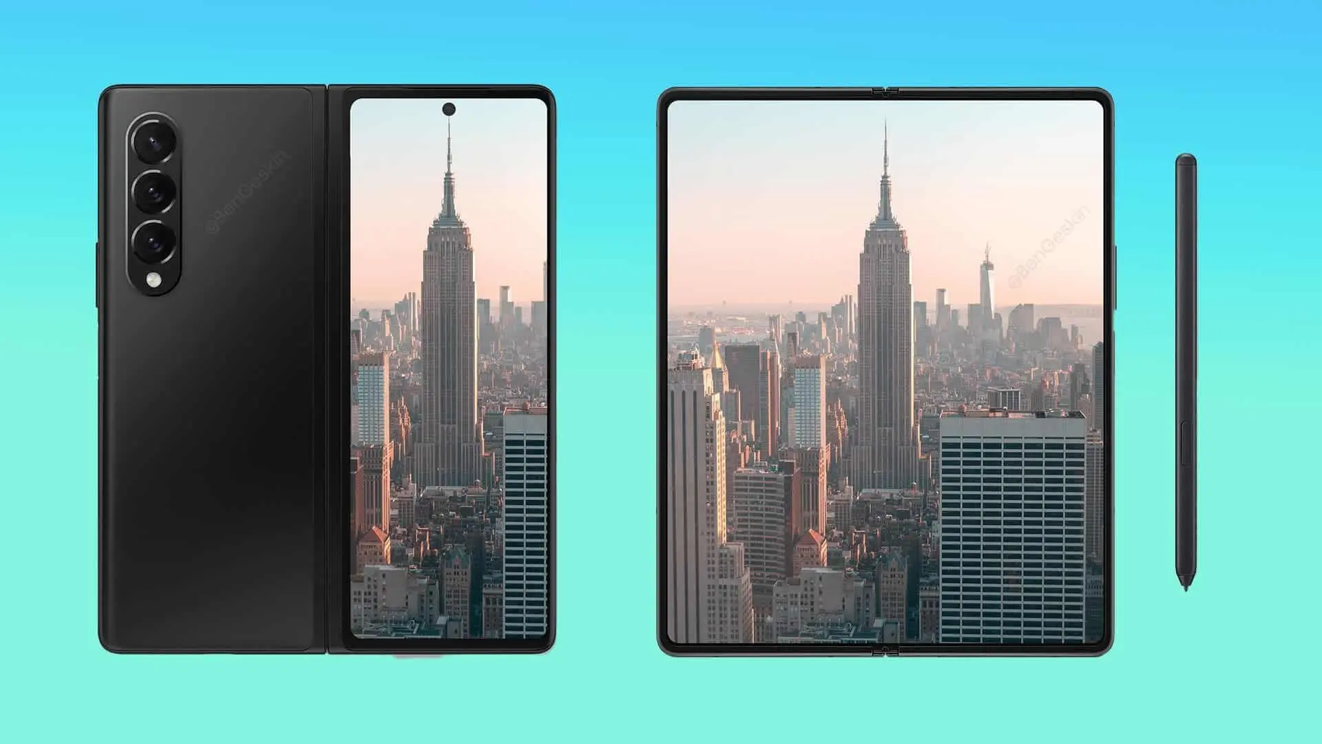 samsung galaxy z fold 3 concept render image