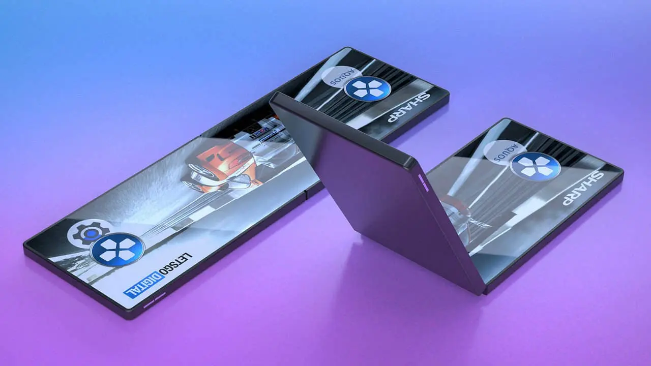 sharp smartphone da gaming smartphone pieghevole brevetto 03