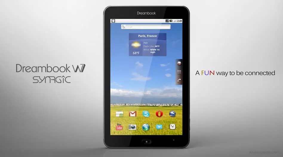 synrgic dreambook w7 android tablet