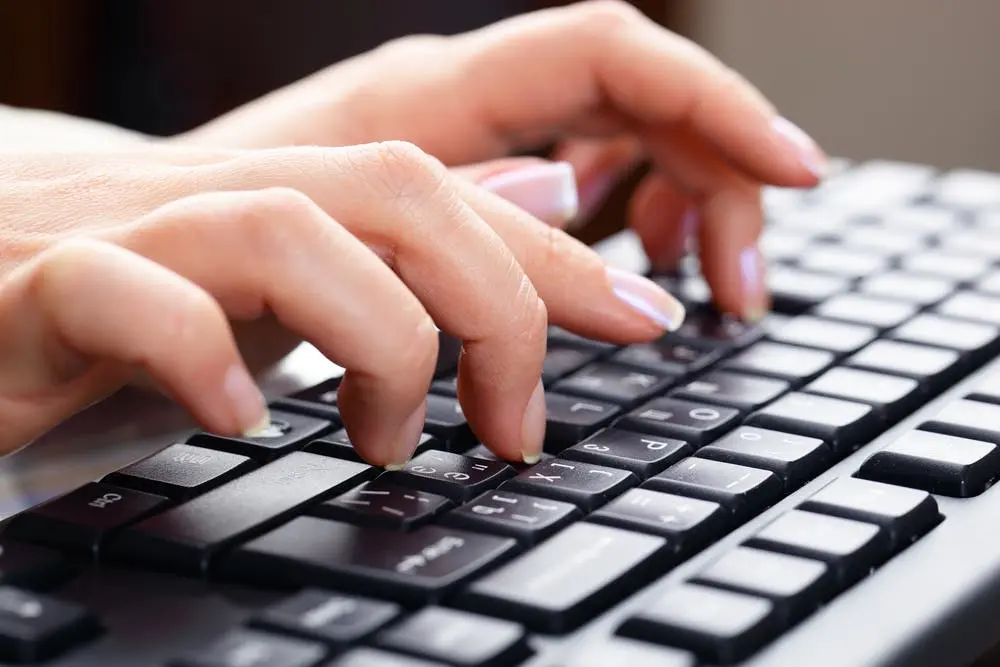typing image