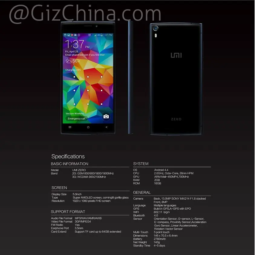 umi zero final specs