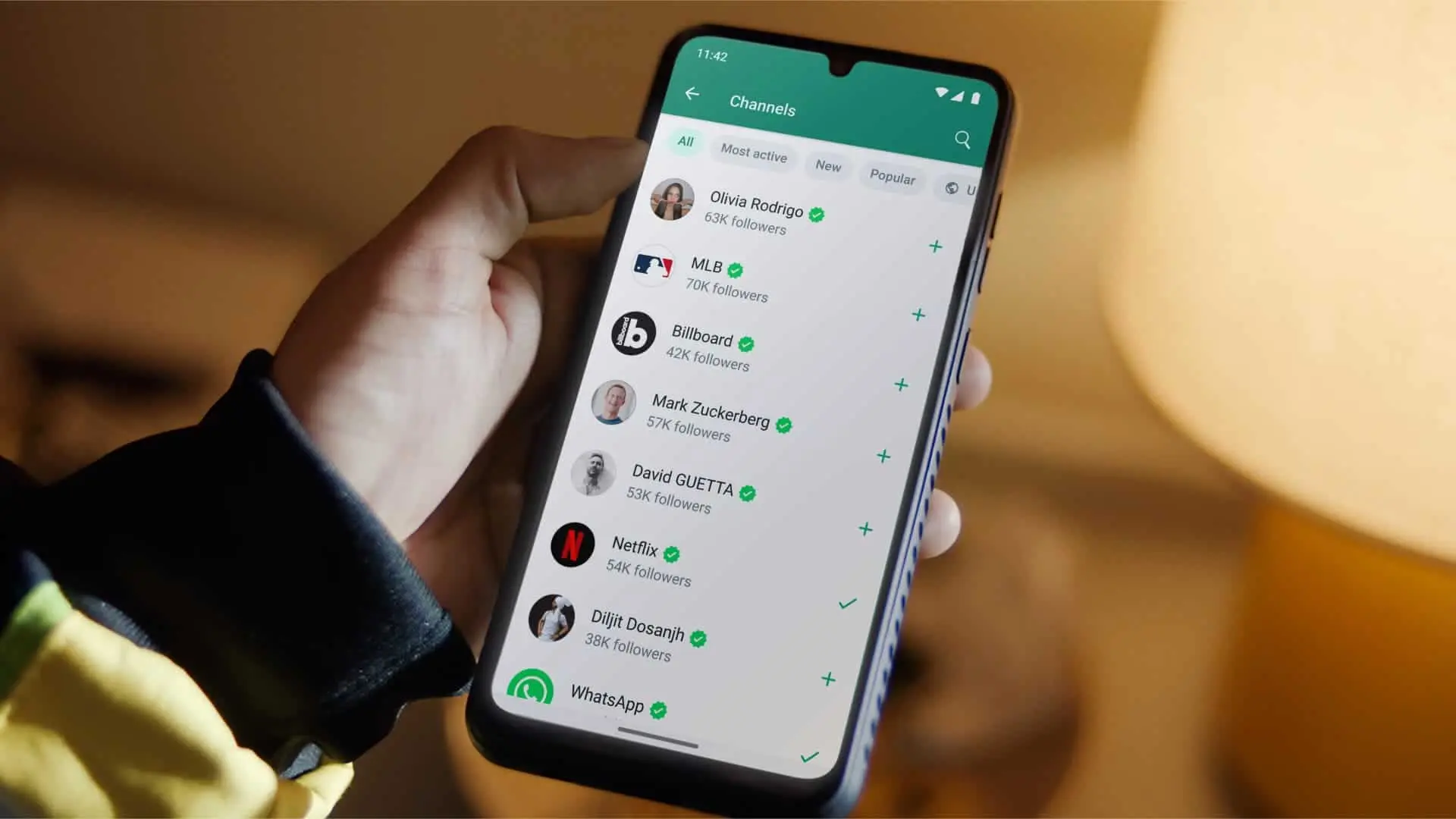 whatsapp channels header