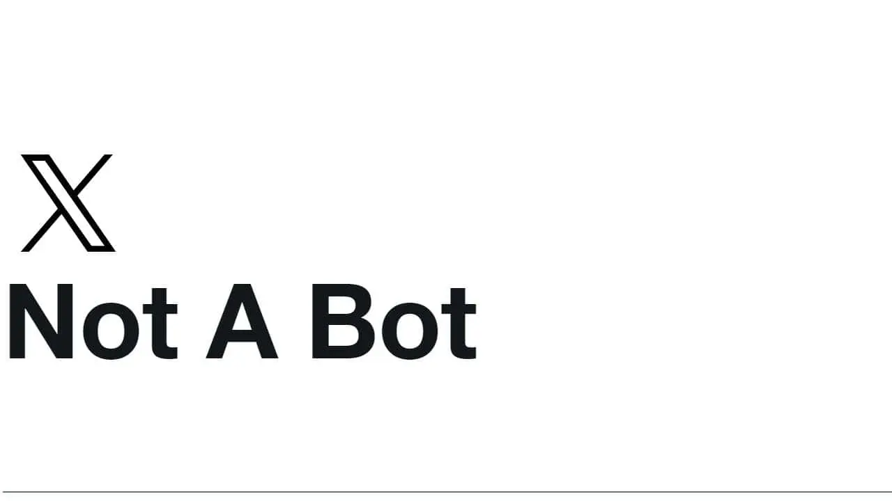 x not a bot announcement