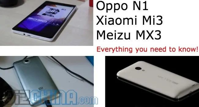 xiaomi mi3 meizu mx3 oppo n1 hero1
