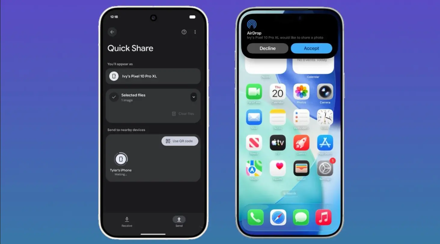 Quick Share and Air Drop