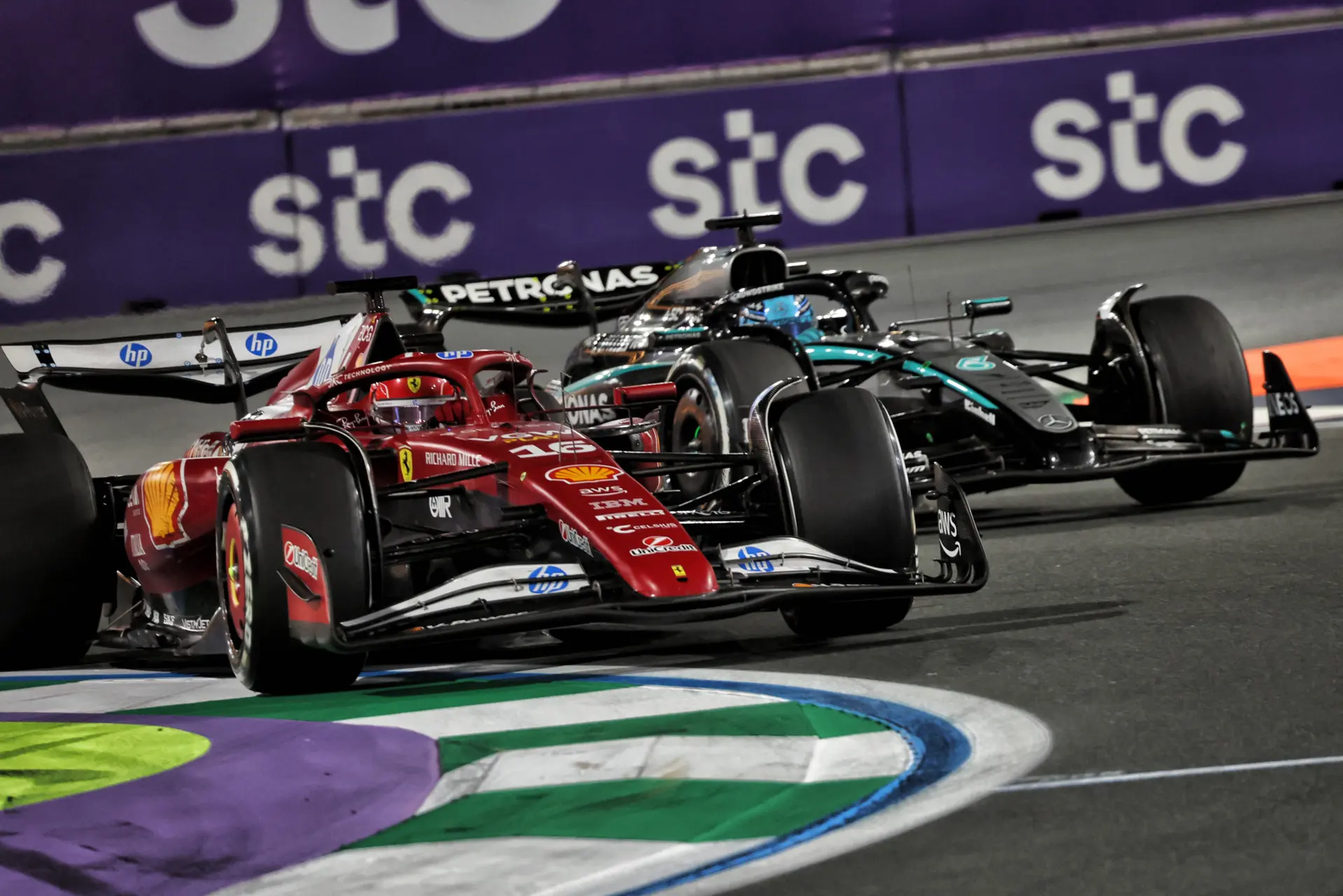leclerc jeddah overtake