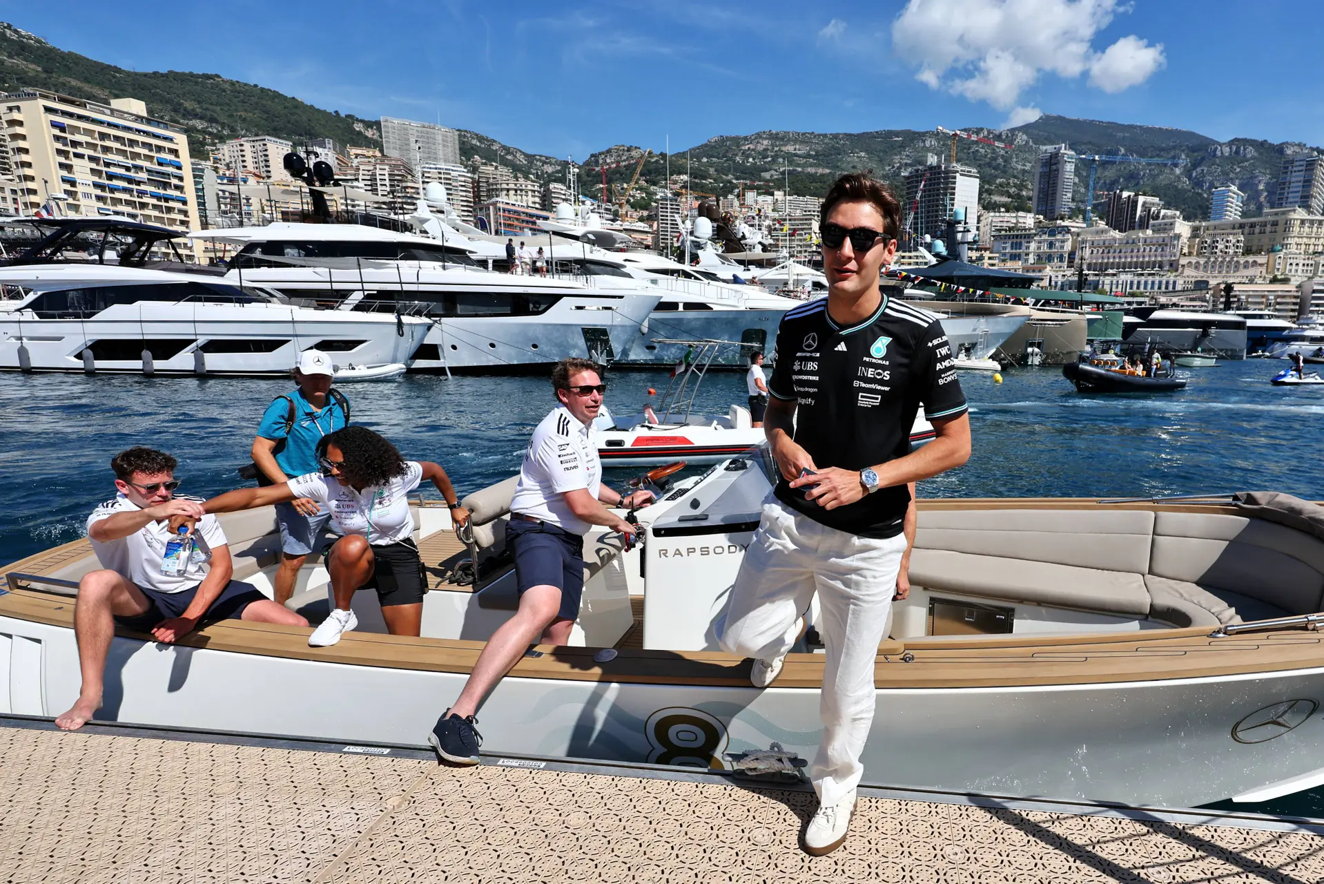 george russell in monaco