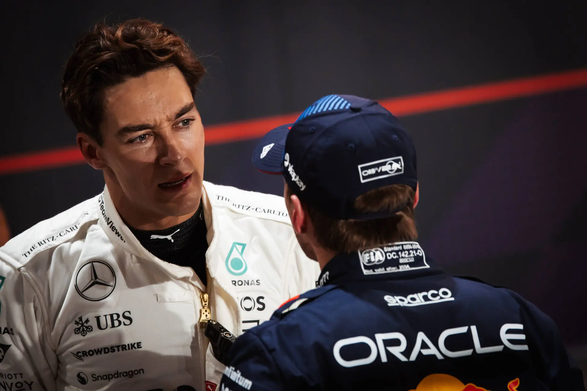 George Russell, Max Verstappen