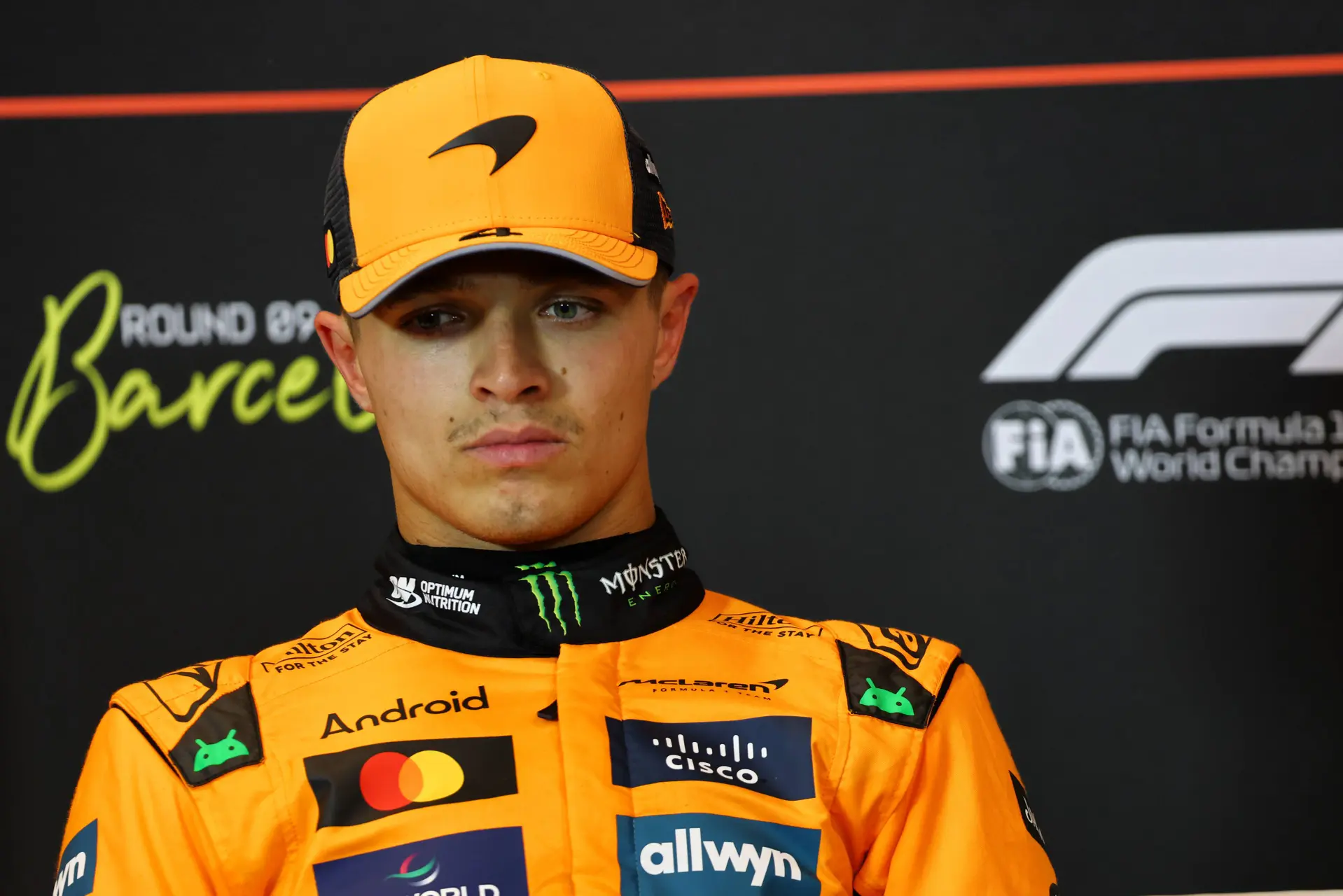 Lando Norris in his McLaren suit