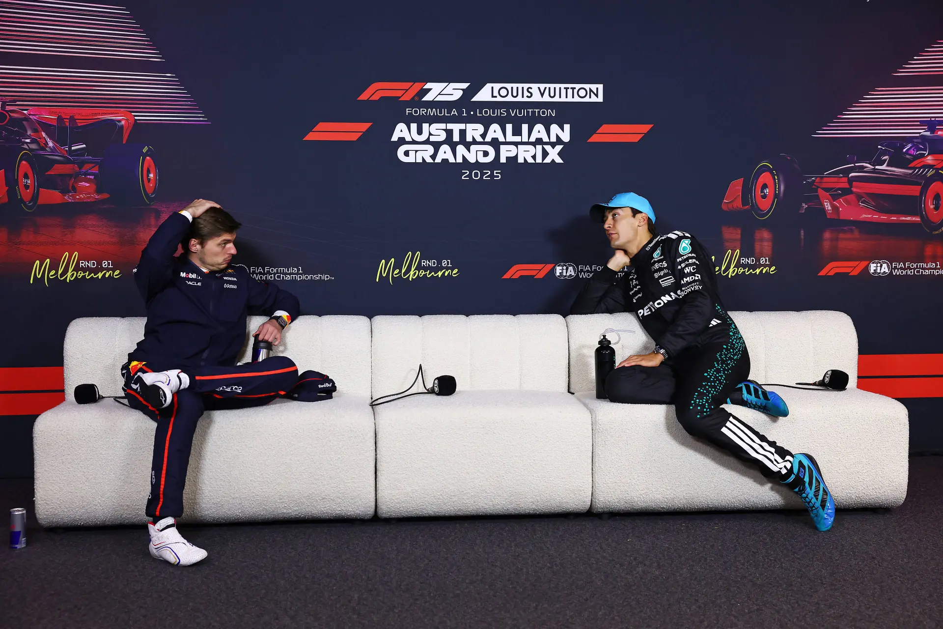Max Verstappen, George Russell