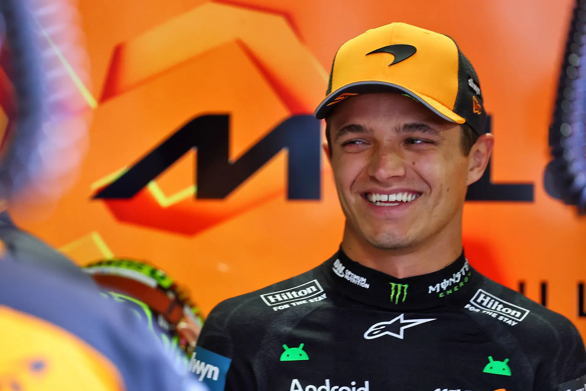 Lando Norris glimlachend