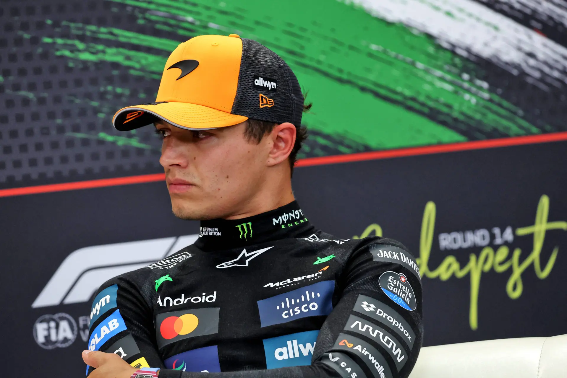 Lando Norris na kwalificatie in P3 voor de Hongaarse GP