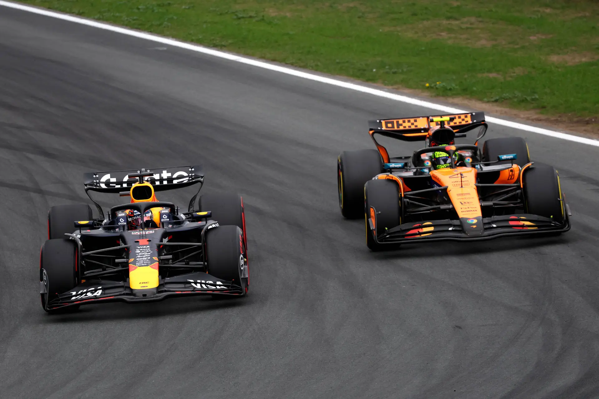 Max Verstappen and Lando Norris GP Netherlands, McLaren, Red Bull