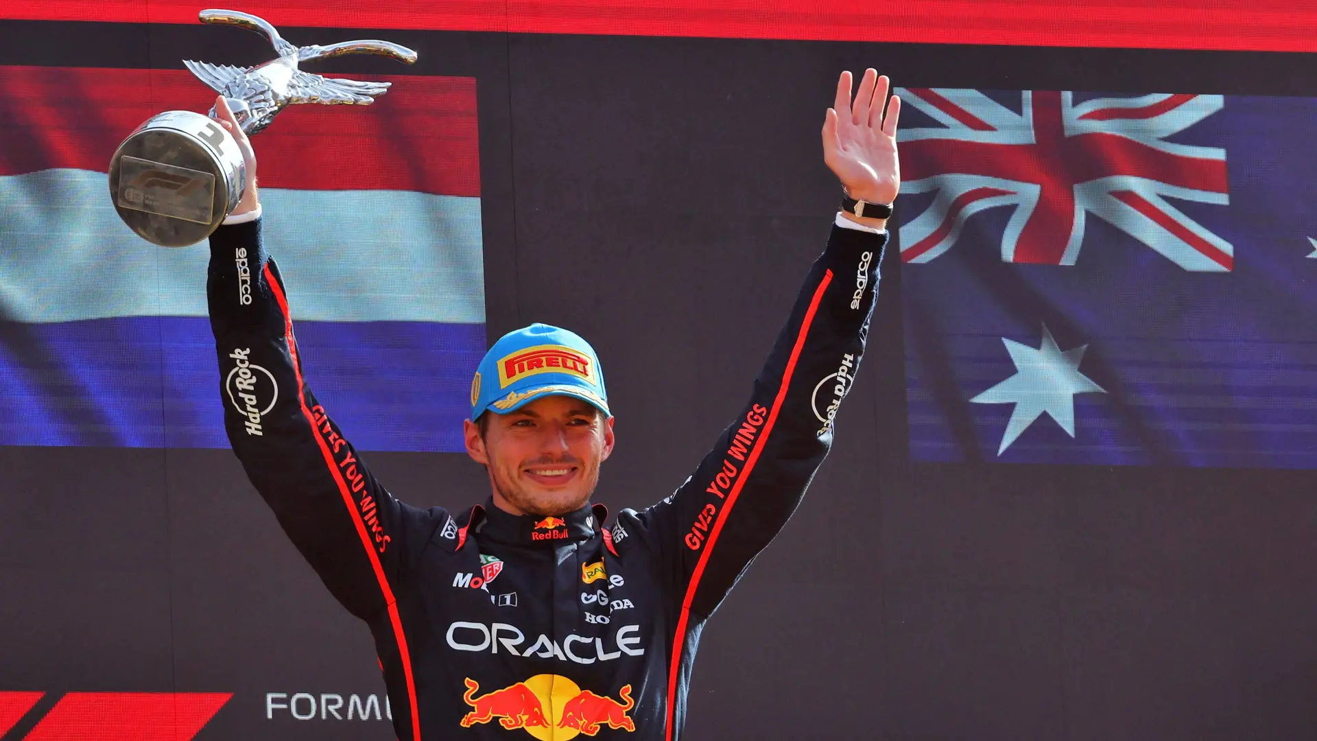 Max Verstappen juicht