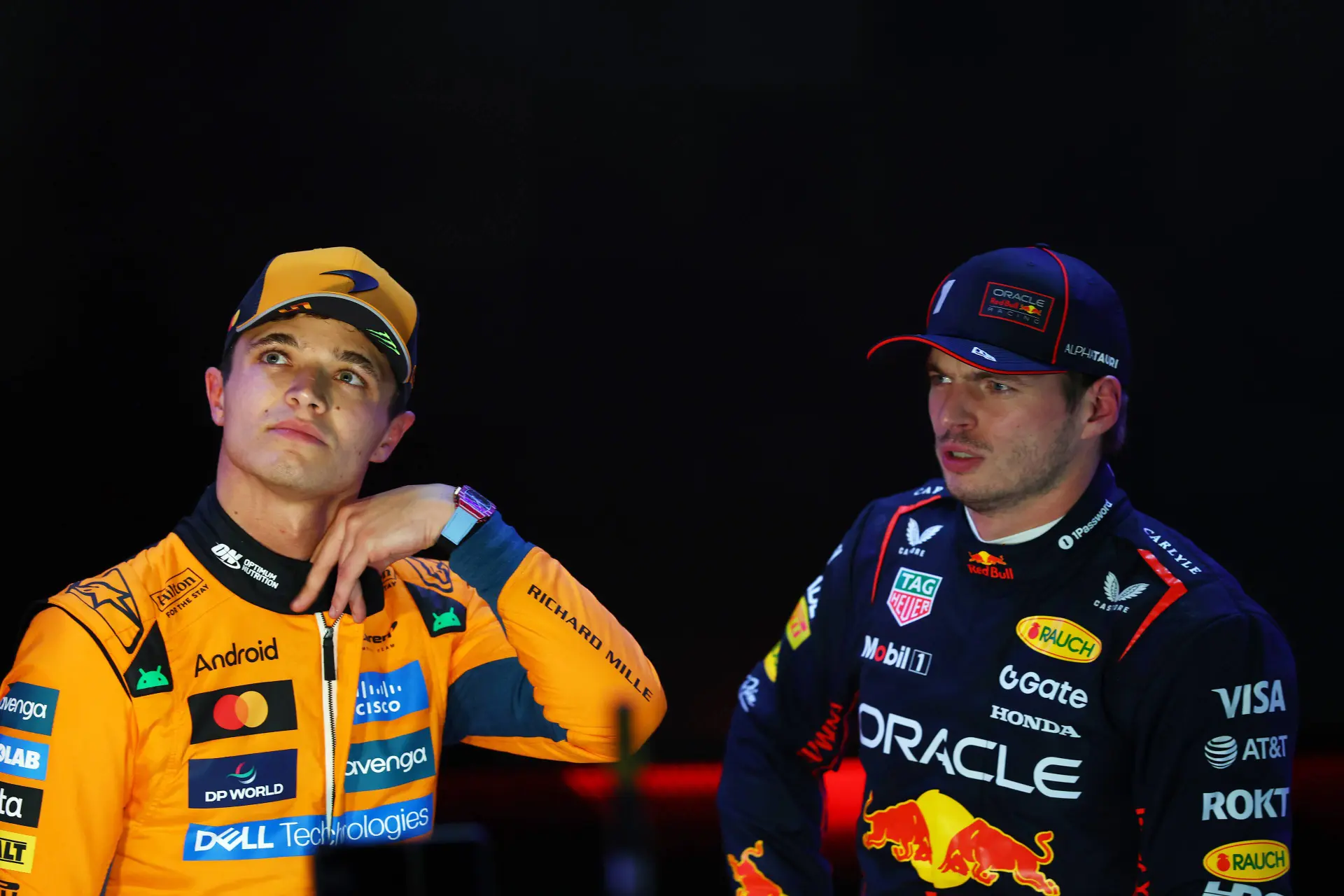 Norris en Verstappen