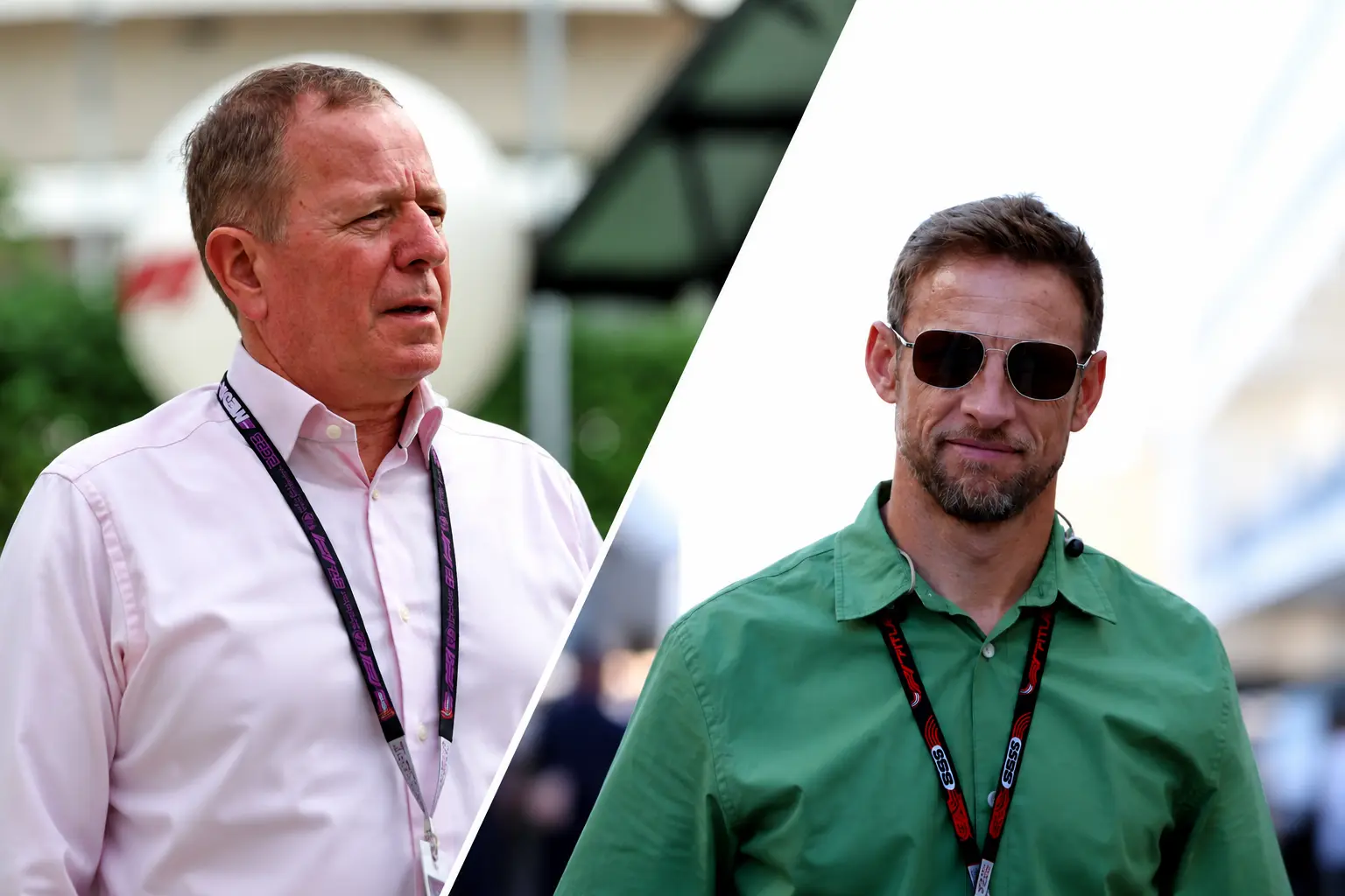 Jenson Button and Martin Brundle
