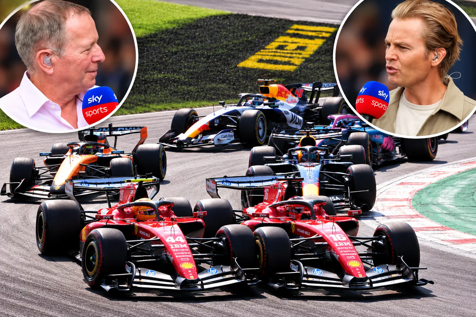 Rosberg and Brundle didn't see eye-to-eye on the Ferrari tangle (Photo: Race Pictures)