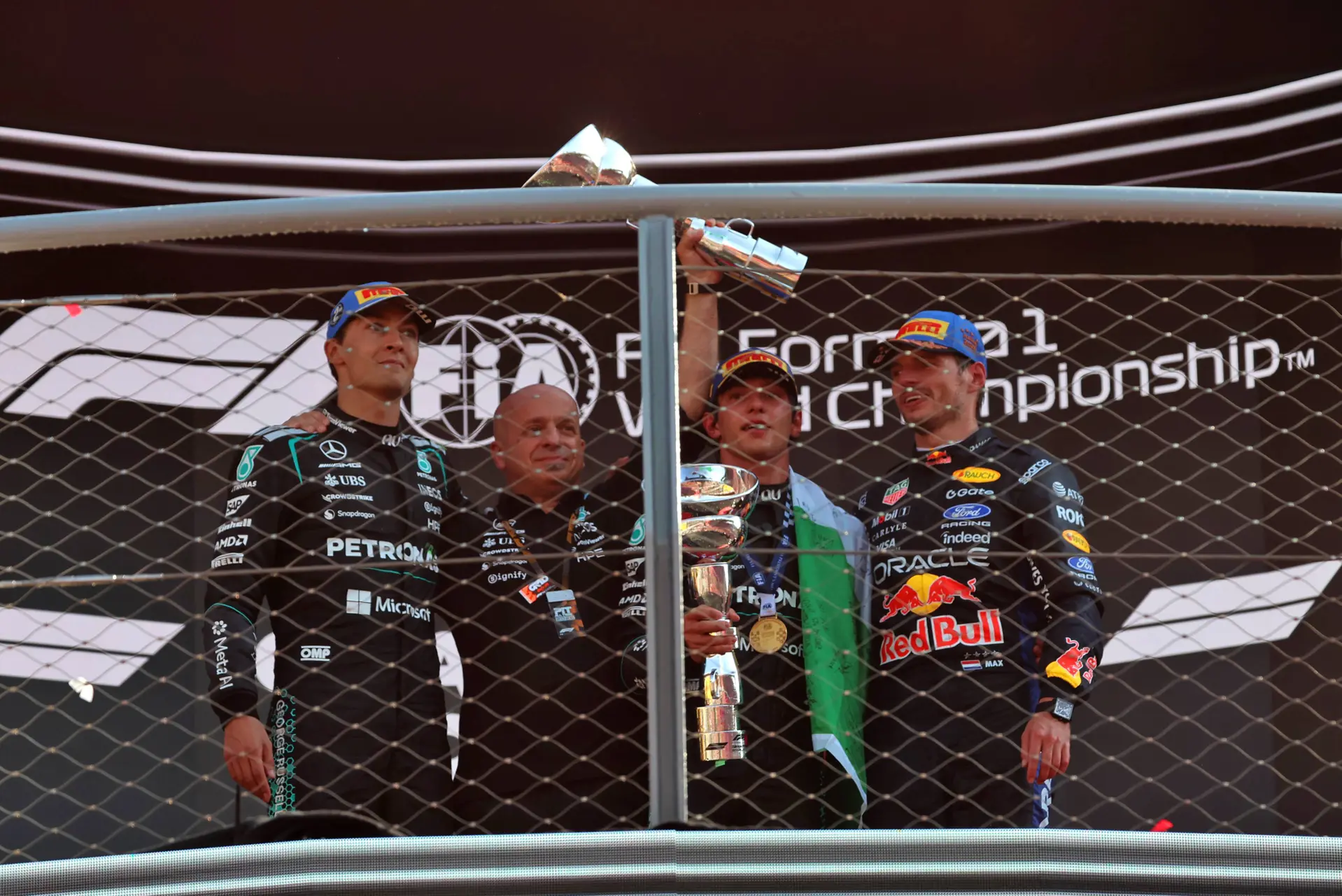 max-verstappen-kimi-antonelli-podium-georg-russell-monza