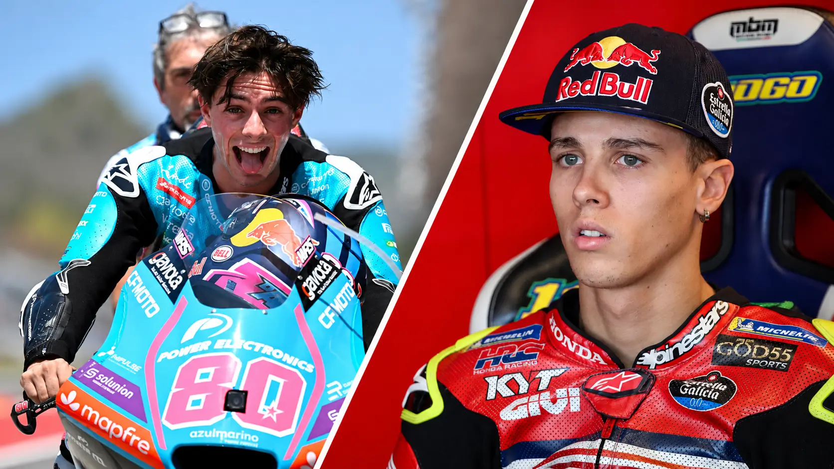 Diagonal MotoGP Racer Celebration Portrait