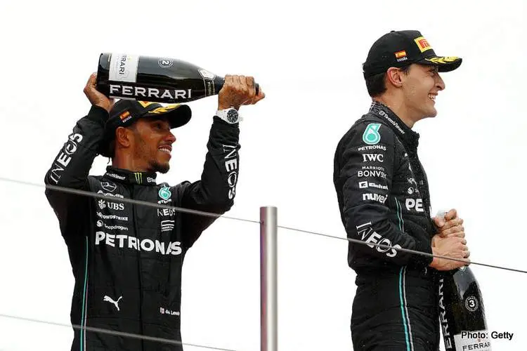 0 f1 grand prix of spain russell hamilton podium barcelona f1 2023