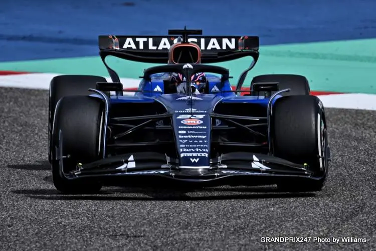 albon bahrain pre season test 2025