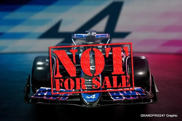 alpine not for sale says de meo