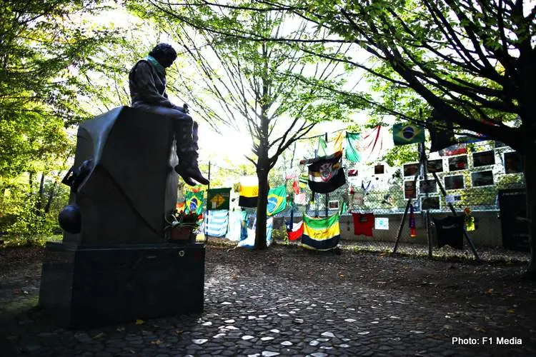 ayron senna statue imola
