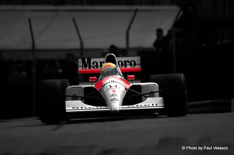 ayrton senna at casino in monaco 1991 alternative spot colour by paul velasco