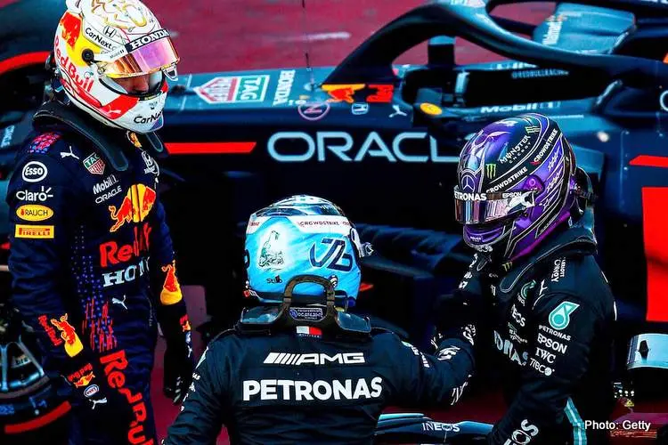 bottas hamilton verstappen barcelona 2021 qualifying