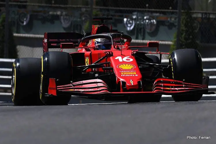 charles leclerc fgastest in fp2 monaco ferrari