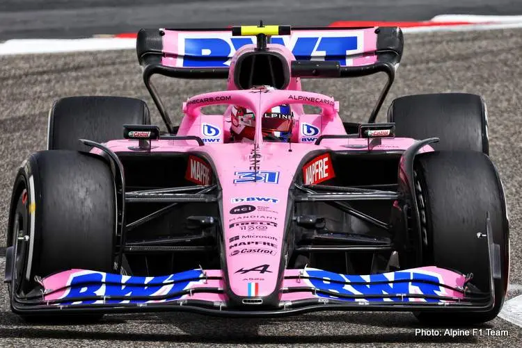 esteban ocon bahrain day 2 testing