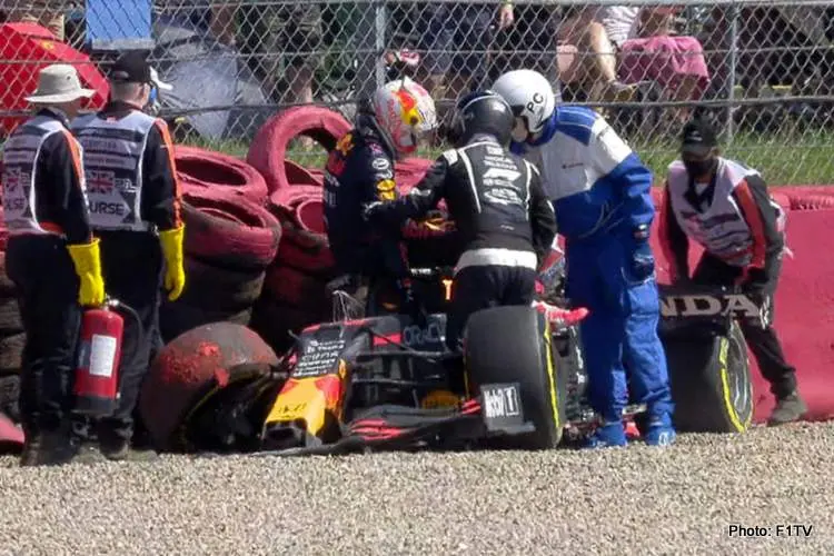 f1 verstappen crash silverstone