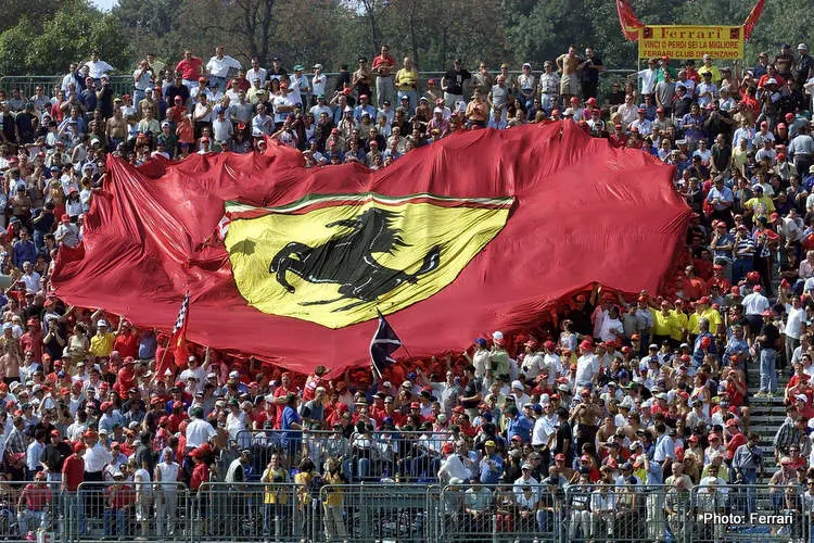 ferrari giant flag fans
