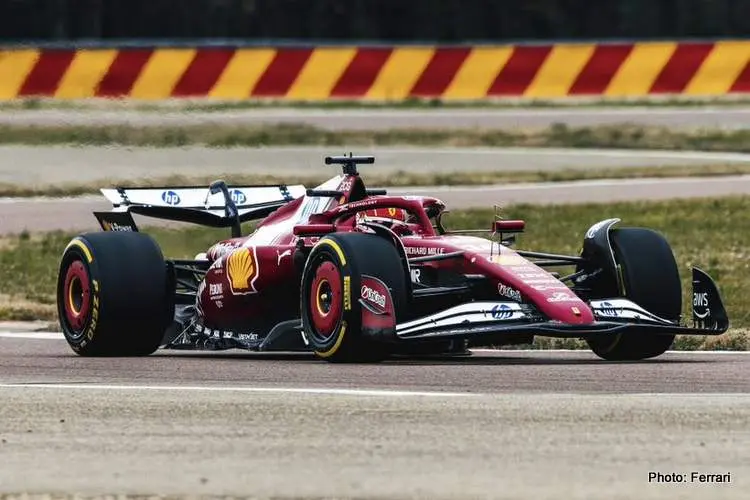 ferrari sf 25 first run f1 2025