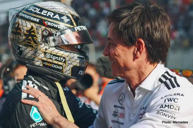 george russell mercedes f1 toto wolff