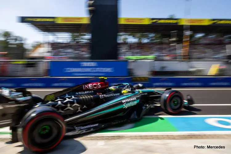hamilton monza fp2 tops mercedes