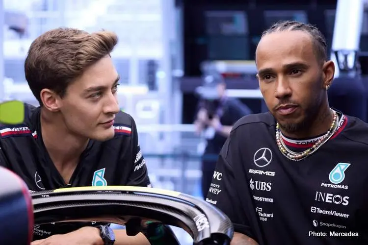hamilton russell mercedes f1