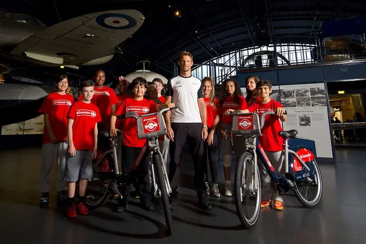 jenson button summer cycling photocall emobq3hod2qx