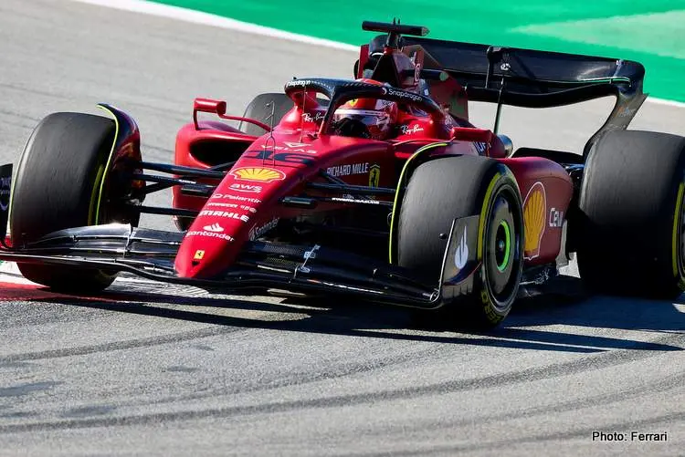 leclerc f1 75 barcelona 2022