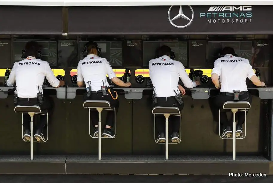 mercedes pitwall