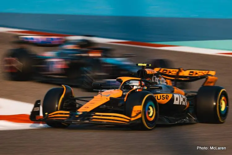 norris bahrain testing 2024