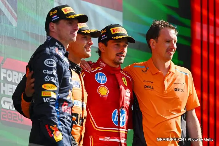norris verstappen leclerc zandvoort 2024