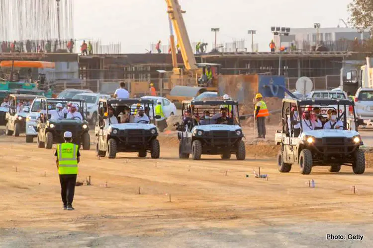 on track local media check progress of saudi f1 street