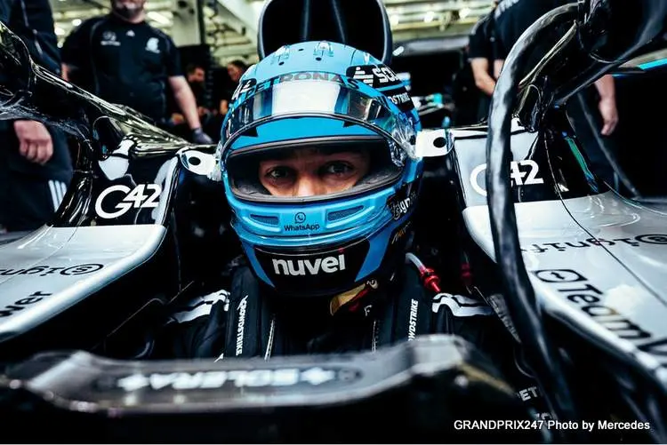 russell bahrain pre season test 2025