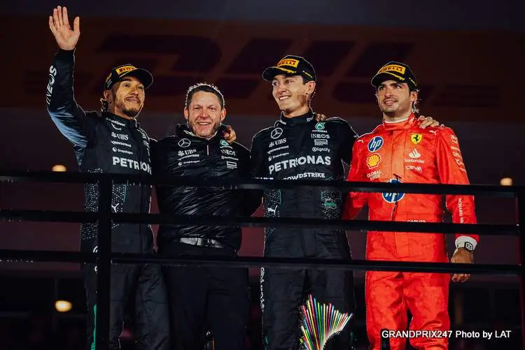 russell hamilton sainz vegas 2024