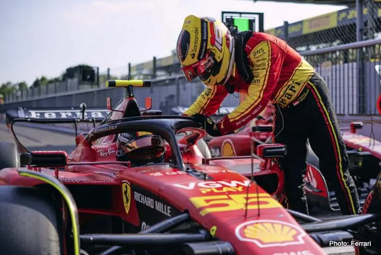 sainz leclerc ferrari f1 monza qualifying