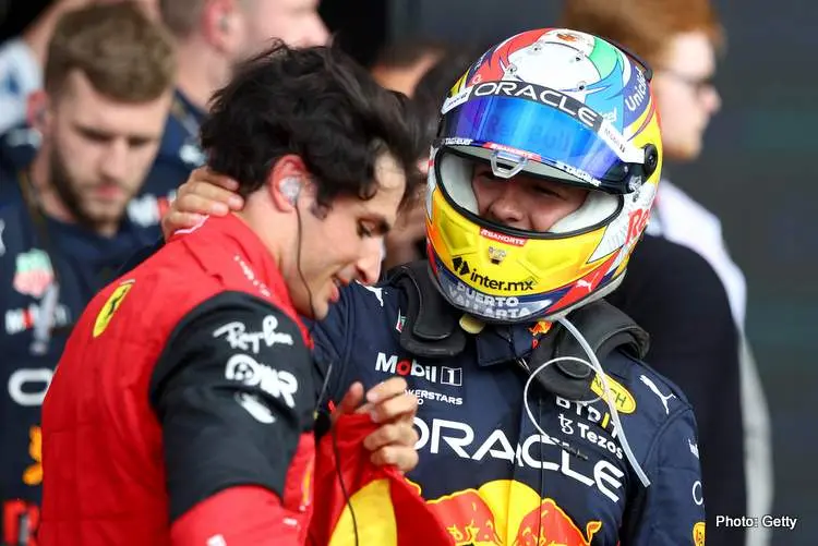sainz perez silverstone 2022