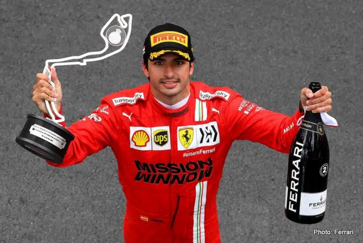 second place monaco carlos sainz ferrari 2021