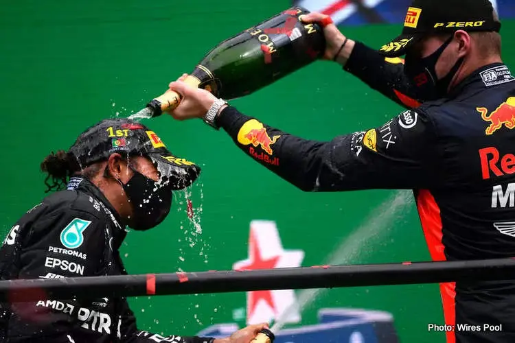 verstappen hamilton podium